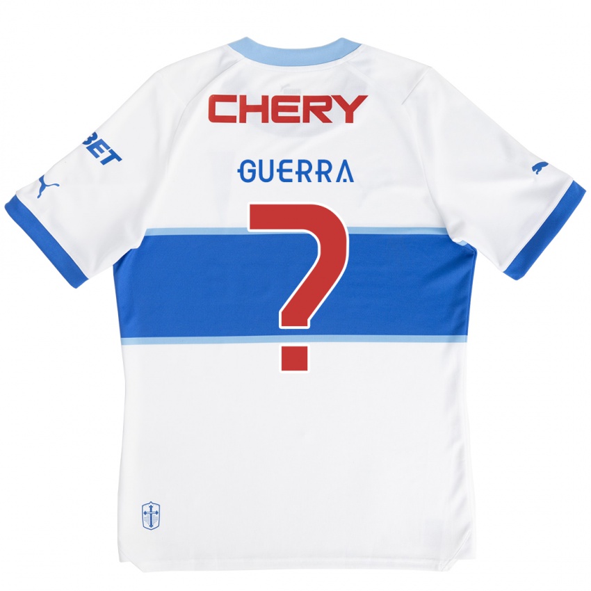 Niño Camiseta Mateo Guerra #0 Blanco Azul 1ª Equipación 2024/25 La Camisa