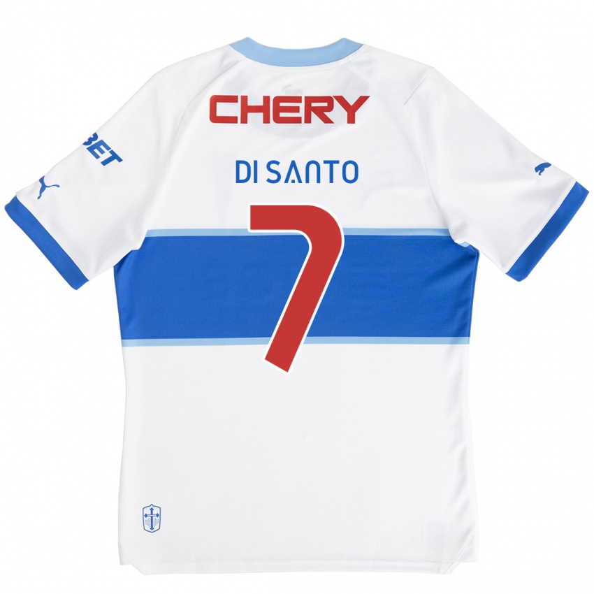 Niño Camiseta Franco Di Santo #7 Blanco Azul 1ª Equipación 2024/25 La Camisa