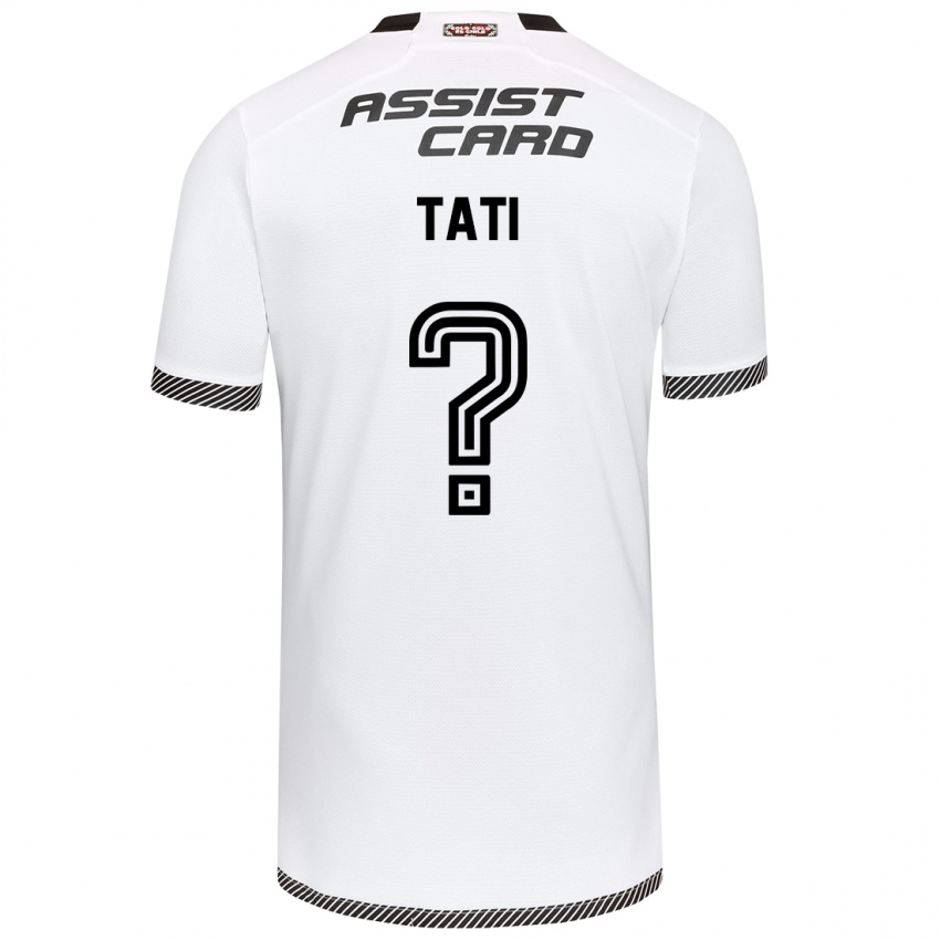 Niño Camiseta David Tati #0 Blanco Negro 1ª Equipación 2024/25 La Camisa