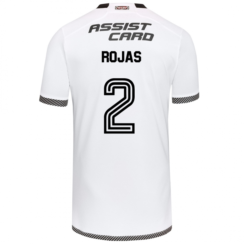 Niño Camiseta Jeyson Rojas #2 Blanco Negro 1ª Equipación 2024/25 La Camisa