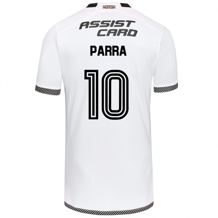 Niño Camiseta Pablo Parra #10 Blanco Negro 1ª Equipación 2024/25 La Camisa