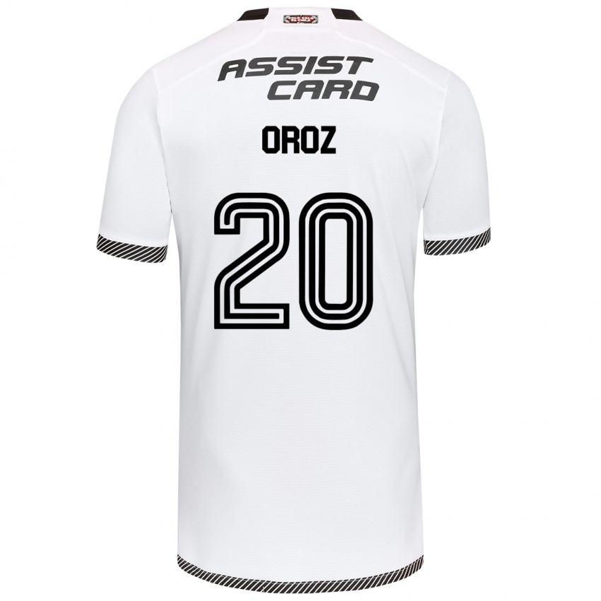 Niño Camiseta Alexander Oroz #20 Blanco Negro 1ª Equipación 2024/25 La Camisa