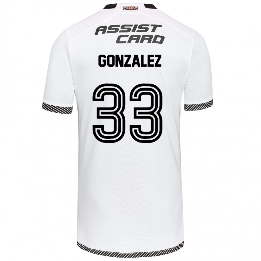 Niño Camiseta Ramiro González #33 Blanco Negro 1ª Equipación 2024/25 La Camisa