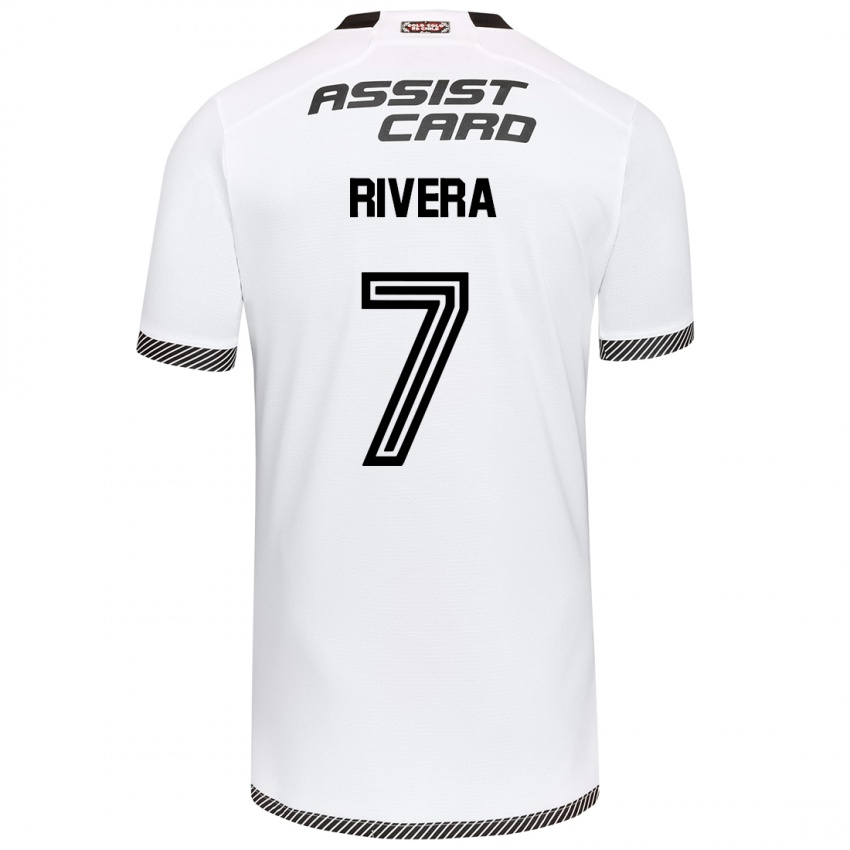 Niño Camiseta Francisco Rivera #7 Blanco Negro 1ª Equipación 2024/25 La Camisa