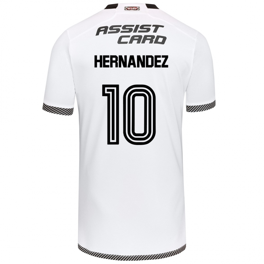 Niño Camiseta Leandro Hernández #10 Blanco Negro 1ª Equipación 2024/25 La Camisa