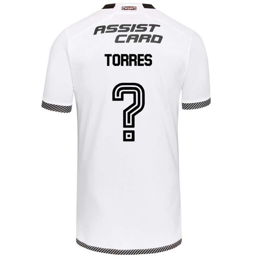 Niño Camiseta Bruno Torres #0 Blanco Negro 1ª Equipación 2024/25 La Camisa