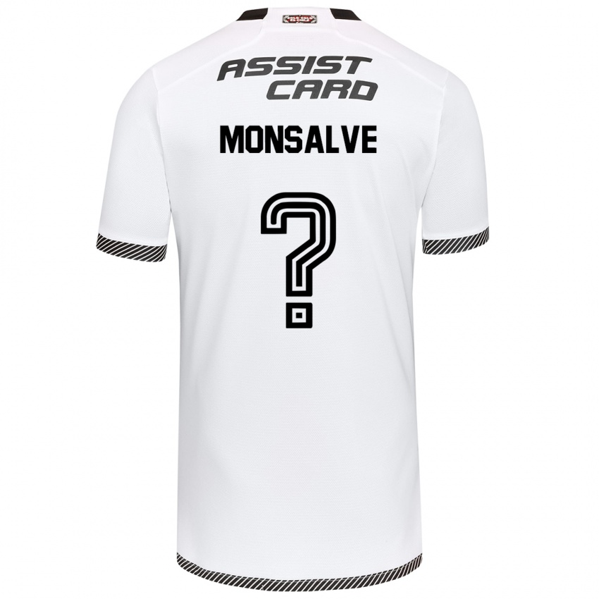 Niño Camiseta Gaspar Monsalve #0 Blanco Negro 1ª Equipación 2024/25 La Camisa