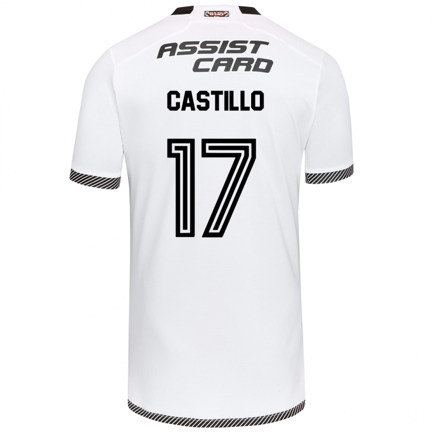 Niño Camiseta Fabián Castillo #17 Blanco Negro 1ª Equipación 2024/25 La Camisa