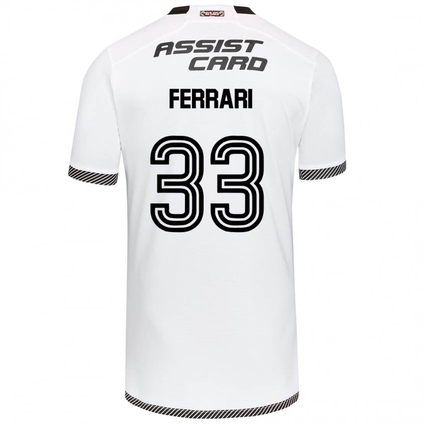 Niño Camiseta Matías Ferrari #33 Blanco Negro 1ª Equipación 2024/25 La Camisa