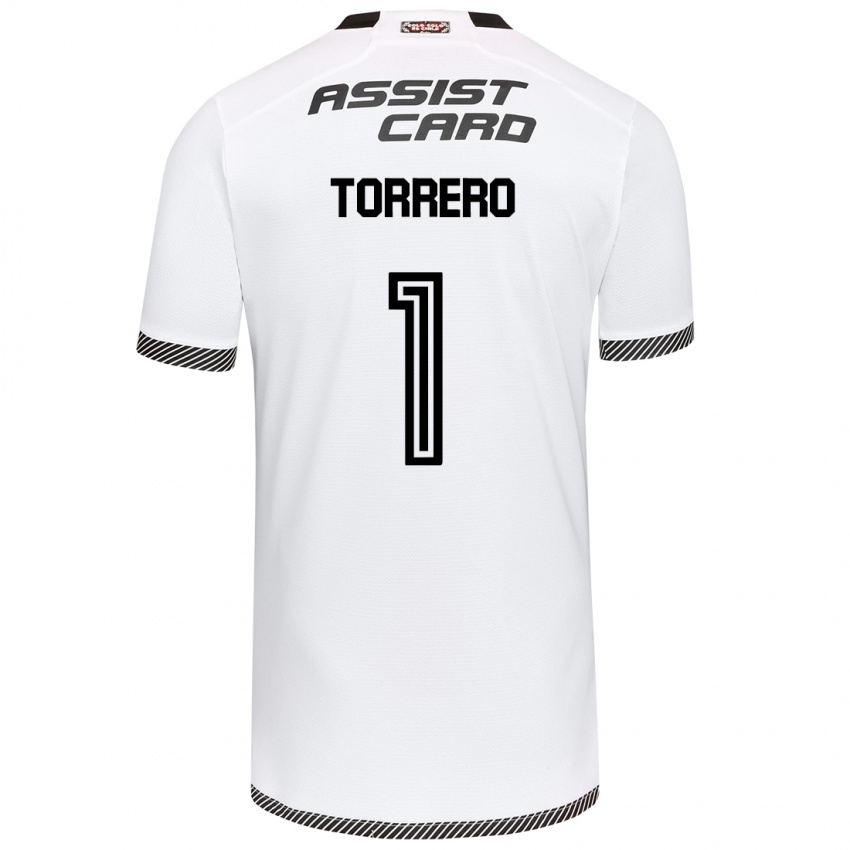 Niño Camiseta Ryann Torrero #1 Blanco Negro 1ª Equipación 2024/25 La Camisa