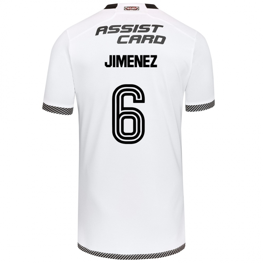 Niño Camiseta Yastin Jiménez #6 Blanco Negro 1ª Equipación 2024/25 La Camisa