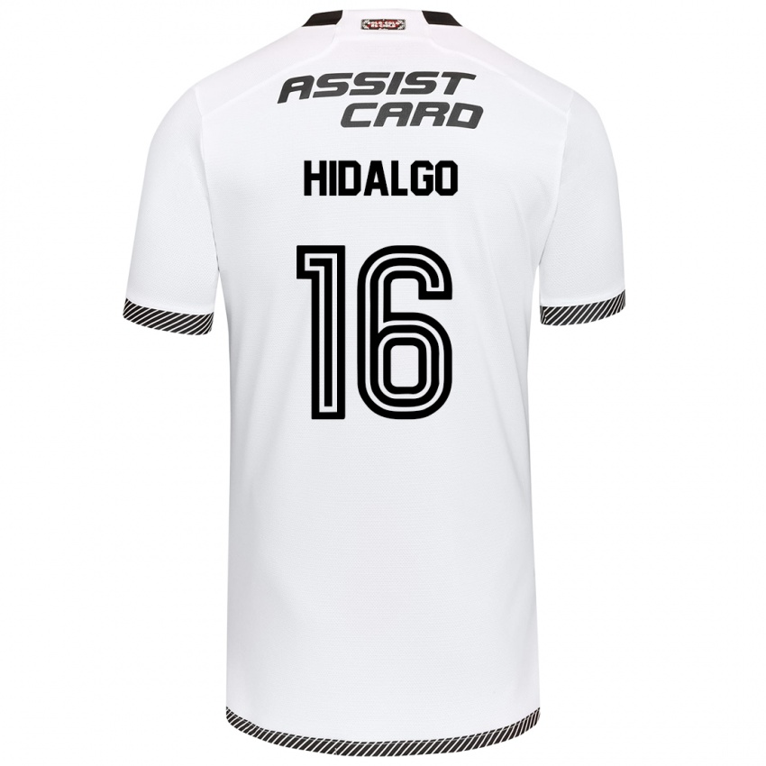 Niño Camiseta Fernanda Hidalgo #16 Blanco Negro 1ª Equipación 2024/25 La Camisa