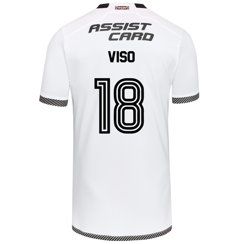 Niño Camiseta Ysaura Viso #18 Blanco Negro 1ª Equipación 2024/25 La Camisa