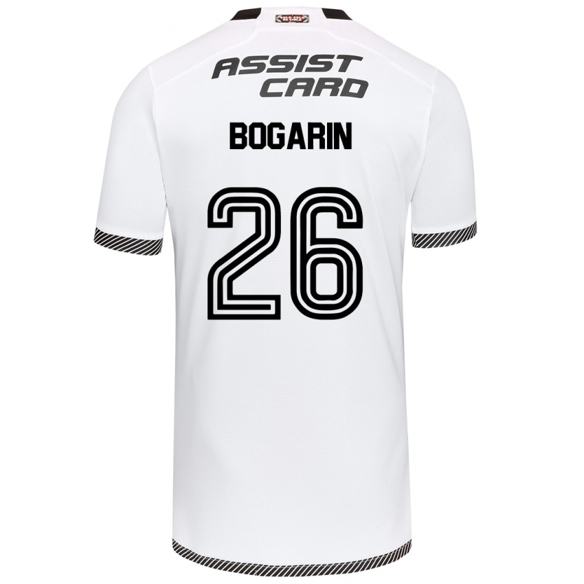 Niño Camiseta Dahiana Bogarín #26 Blanco Negro 1ª Equipación 2024/25 La Camisa