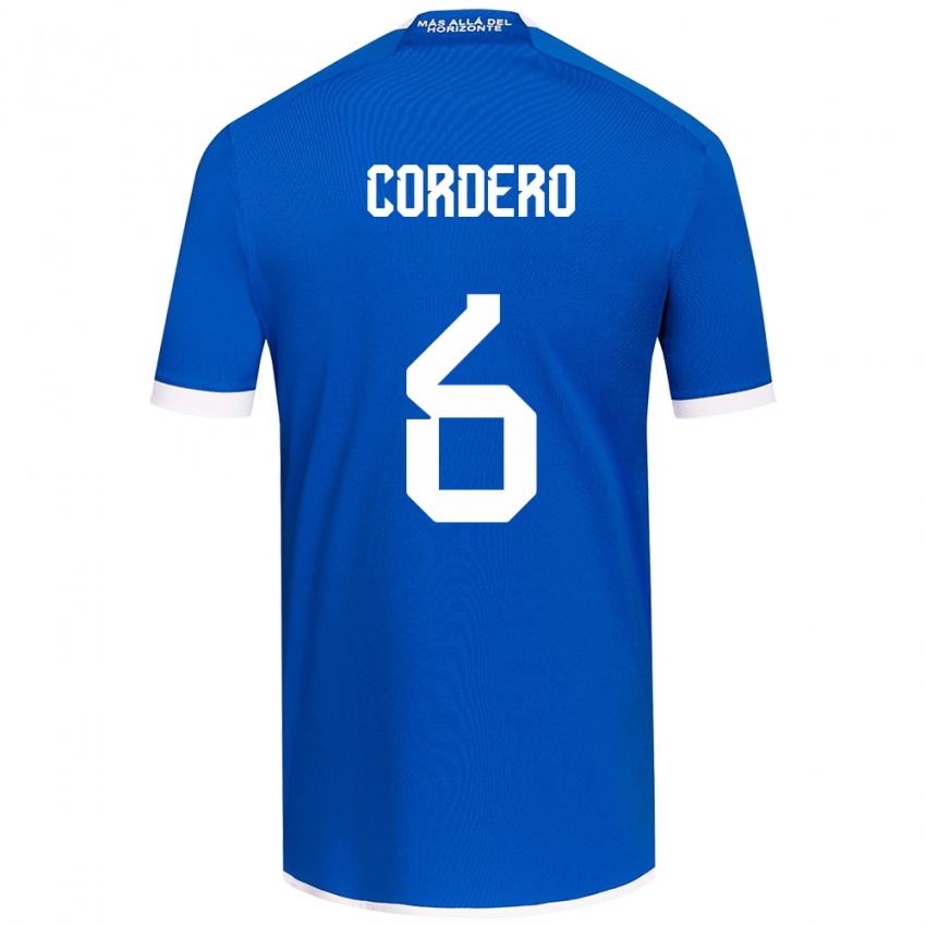 Niño Camiseta Renato Cordero #6 Azul Blanco 1ª Equipación 2024/25 La Camisa