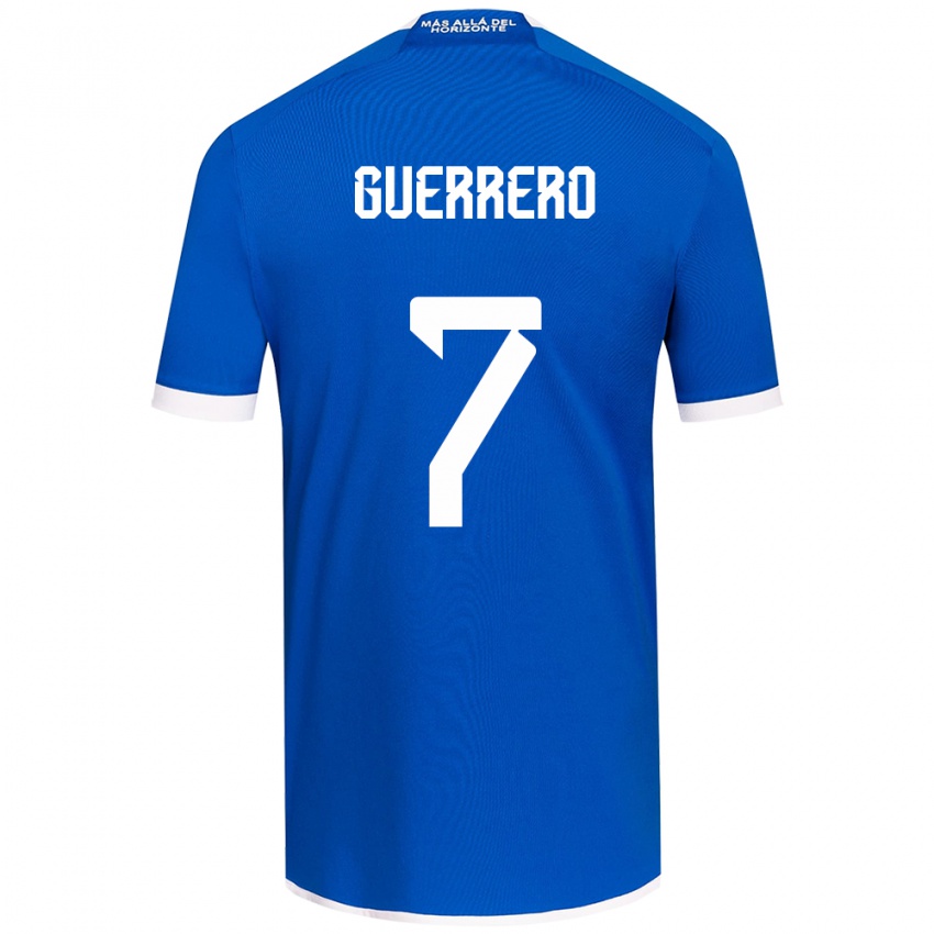 Niño Camiseta Maximiliano Guerrero #7 Azul Blanco 1ª Equipación 2024/25 La Camisa