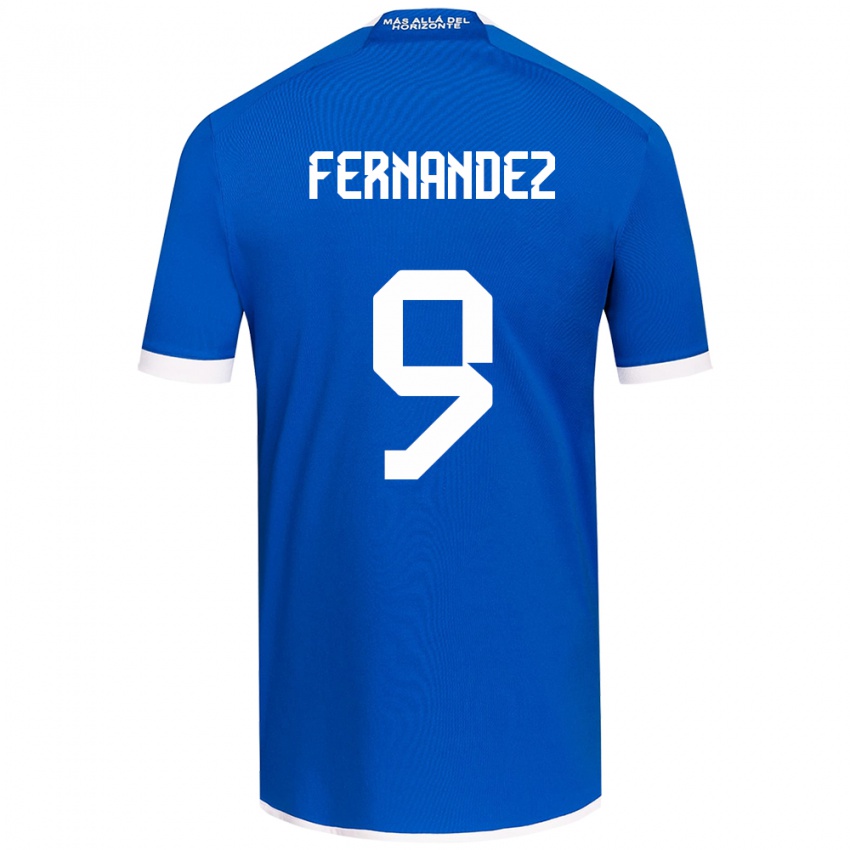 Niño Camiseta Leandro Fernández #9 Azul Blanco 1ª Equipación 2024/25 La Camisa