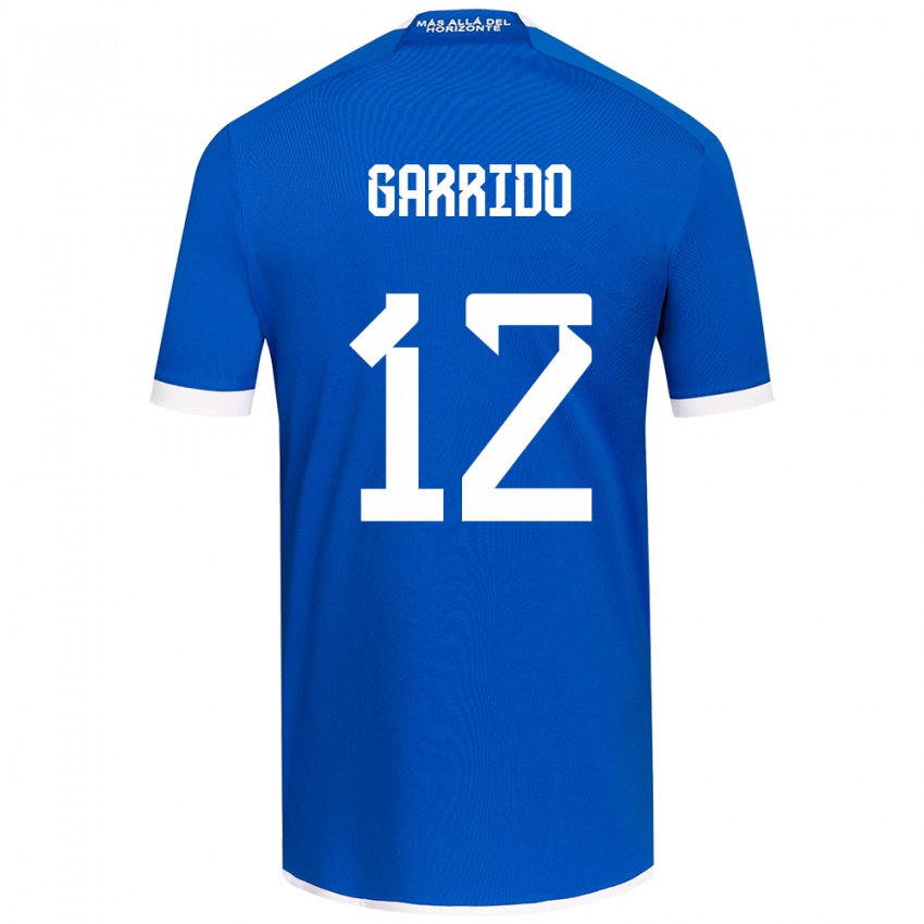 Niño Camiseta Pedro Garrido #12 Azul Blanco 1ª Equipación 2024/25 La Camisa