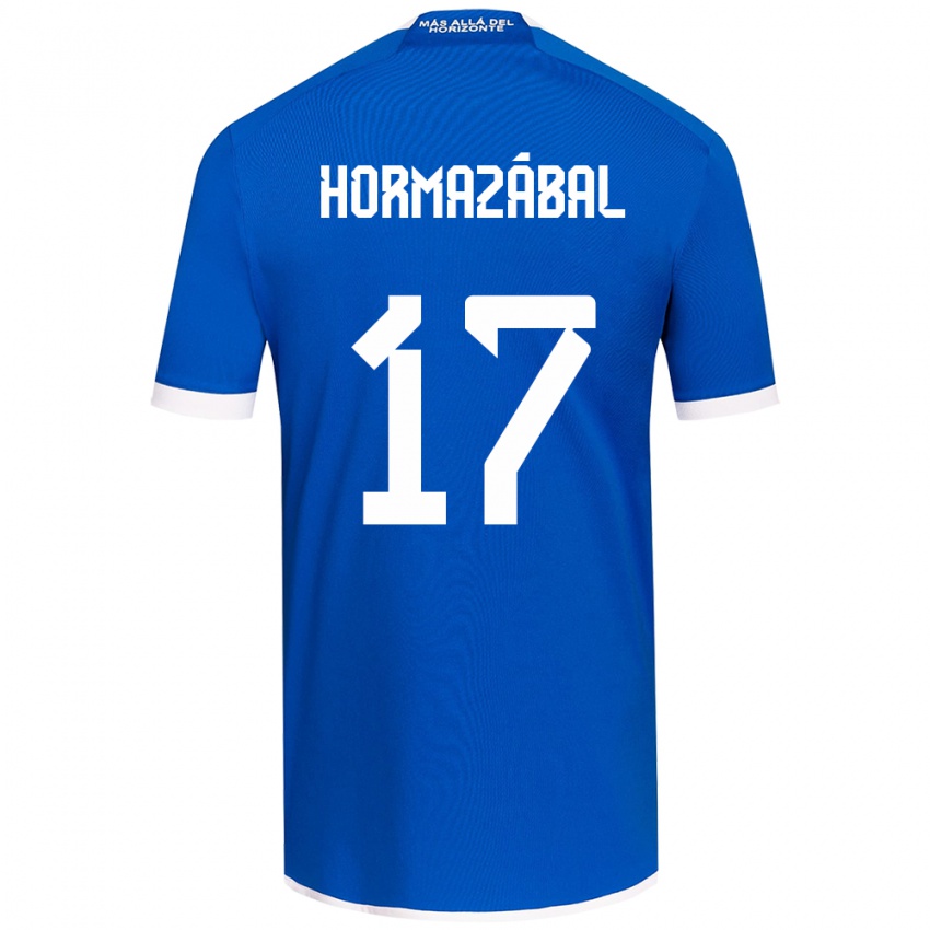 Niño Camiseta Fabián Hormazábal #17 Azul Blanco 1ª Equipación 2024/25 La Camisa