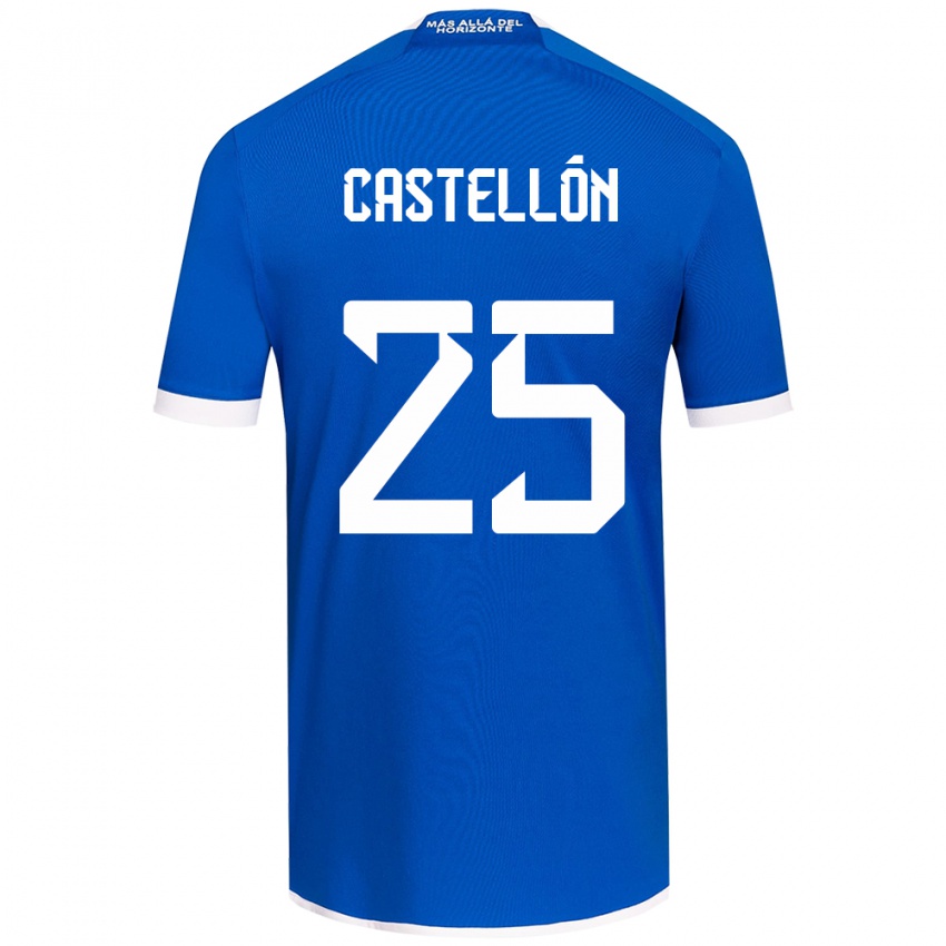 Niño Camiseta Gabriel Castellón #25 Azul Blanco 1ª Equipación 2024/25 La Camisa