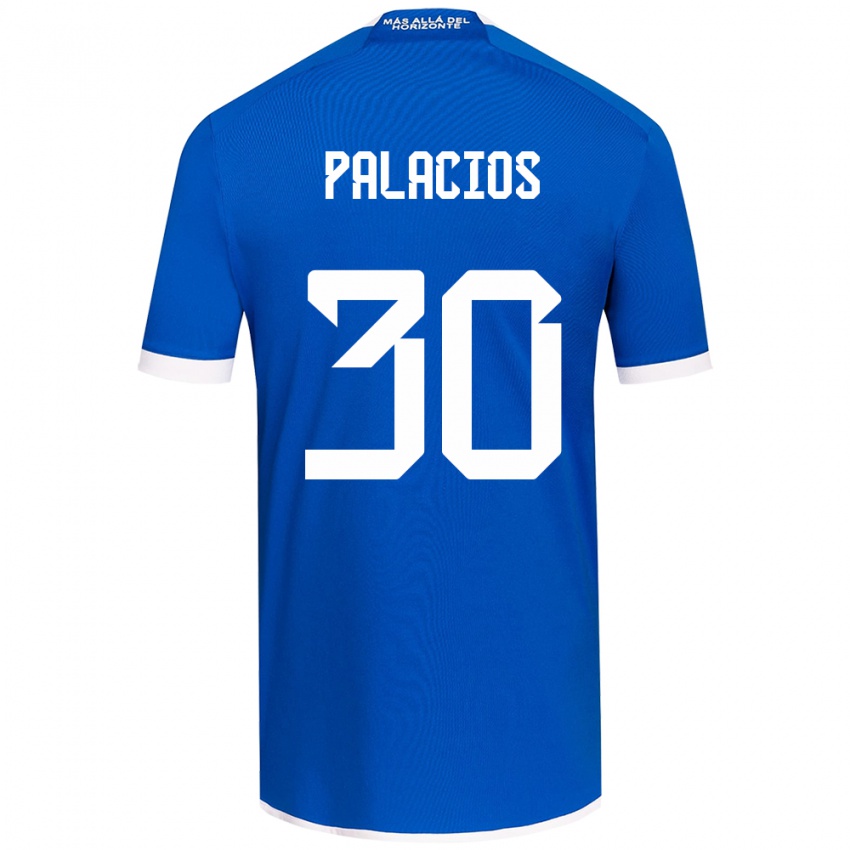 Niño Camiseta Cristian Palacios #30 Azul Blanco 1ª Equipación 2024/25 La Camisa