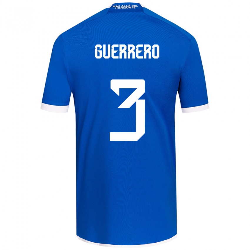 Niño Camiseta Carla Guerrero #3 Azul Blanco 1ª Equipación 2024/25 La Camisa