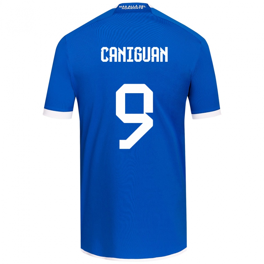 Niño Camiseta Franchesca Caniguán #9 Azul Blanco 1ª Equipación 2024/25 La Camisa