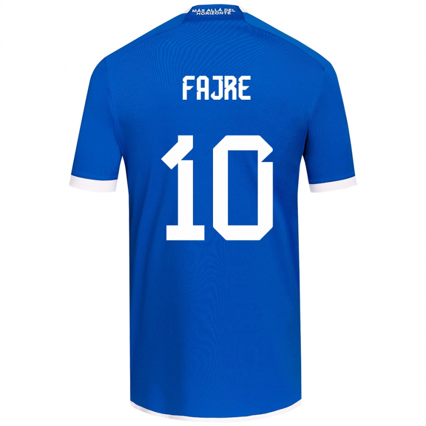 Niño Camiseta Nicole Fajre #10 Azul Blanco 1ª Equipación 2024/25 La Camisa