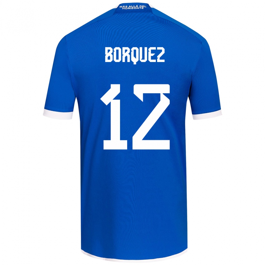 Niño Camiseta Gabriela Bórquez #12 Azul Blanco 1ª Equipación 2024/25 La Camisa