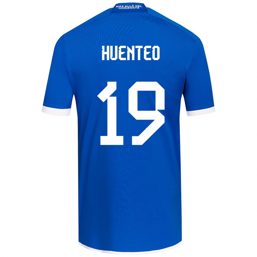 Niño Camiseta Yessenia Huenteo #19 Azul Blanco 1ª Equipación 2024/25 La Camisa