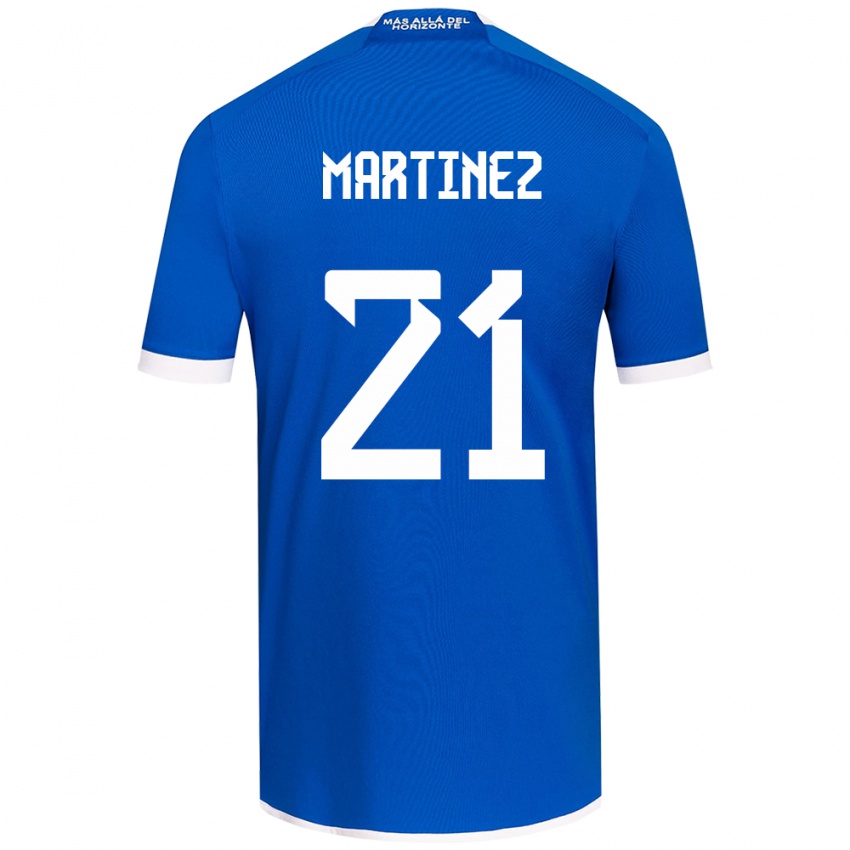 Niño Camiseta Maria Martínez #21 Azul Blanco 1ª Equipación 2024/25 La Camisa