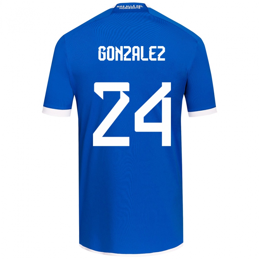 Niño Camiseta Emma González #24 Azul Blanco 1ª Equipación 2024/25 La Camisa