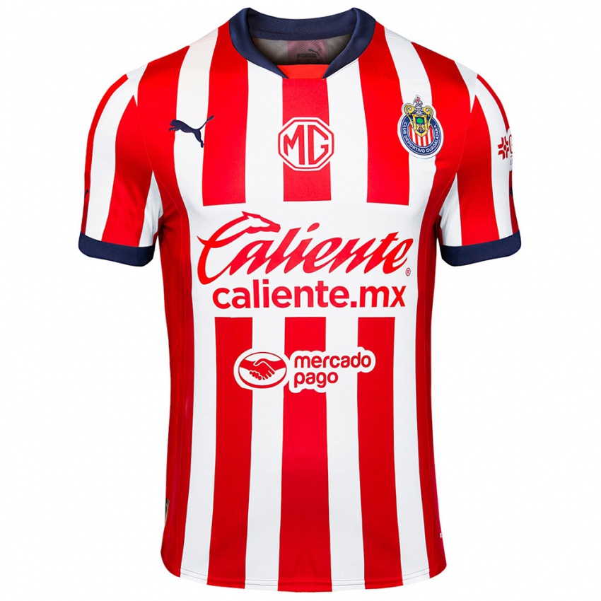 Niño Camiseta Anette Vázquez #11 Rojo Blanco Azul 1ª Equipación 2024/25 La Camisa