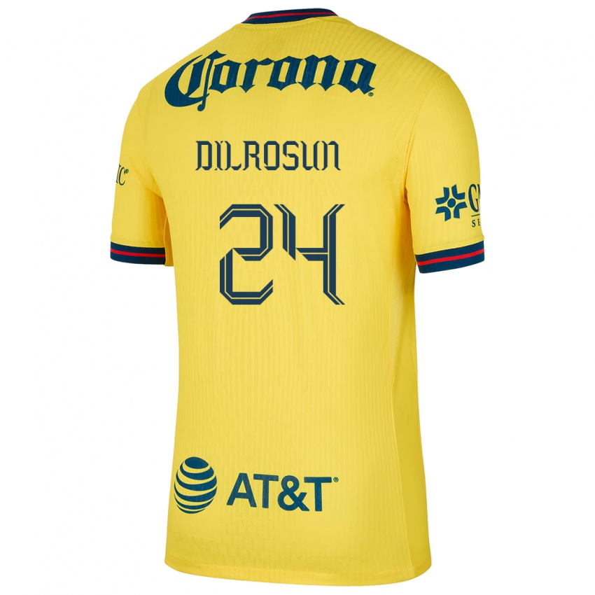 Niño Camiseta Javairô Dilrosun #24 Amarillo Azul 1ª Equipación 2024/25 La Camisa