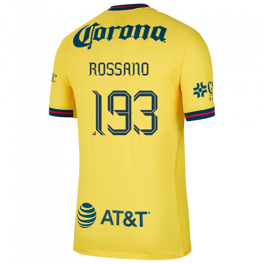 Niño Camiseta Franco Rossano #193 Amarillo Azul 1ª Equipación 2024/25 La Camisa