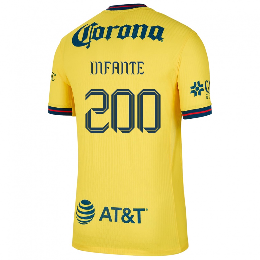 Niño Camiseta Armando Infante #200 Amarillo Azul 1ª Equipación 2024/25 La Camisa