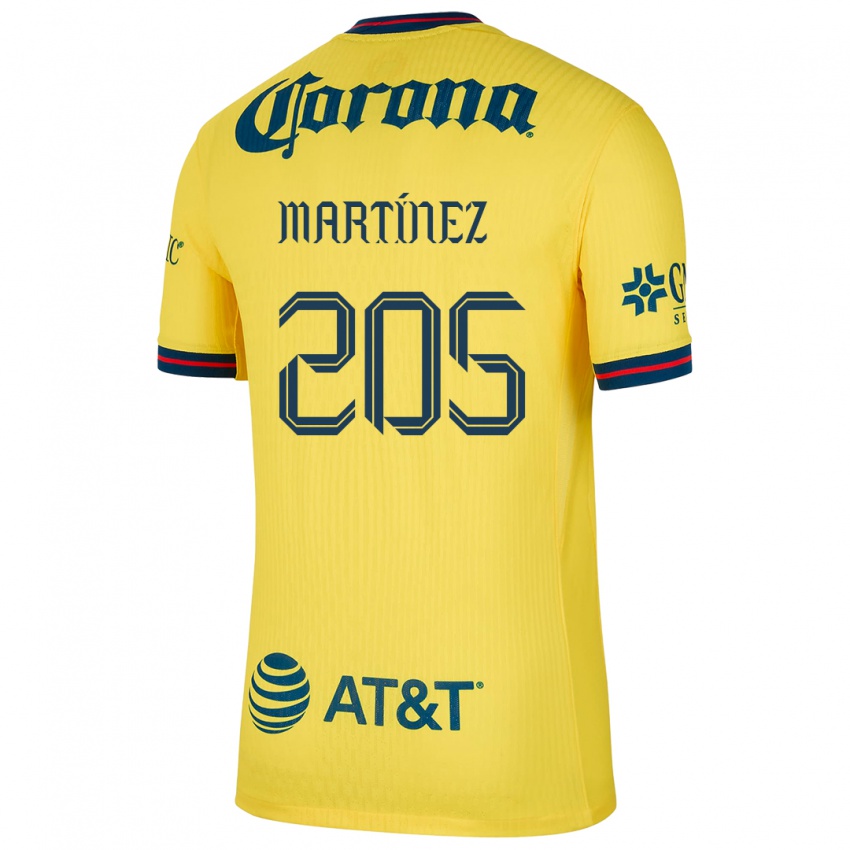 Niño Camiseta Sebastián Martínez #205 Amarillo Azul 1ª Equipación 2024/25 La Camisa