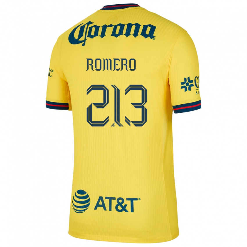 Niño Camiseta Axel Romero #213 Amarillo Azul 1ª Equipación 2024/25 La Camisa