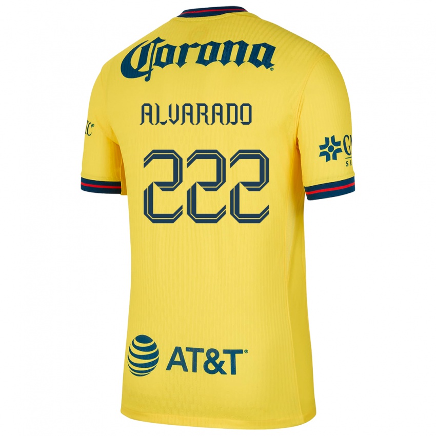 Niño Camiseta Daniel Alvarado #222 Amarillo Azul 1ª Equipación 2024/25 La Camisa