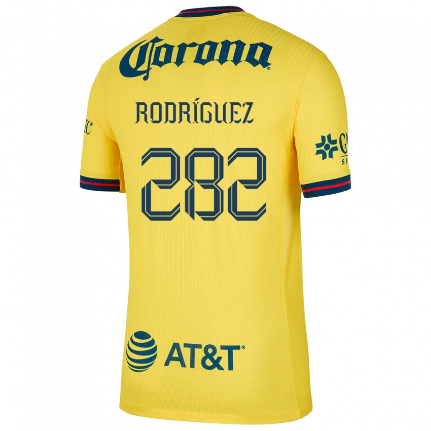 Niño Camiseta Francisco Rodríguez #282 Amarillo Azul 1ª Equipación 2024/25 La Camisa