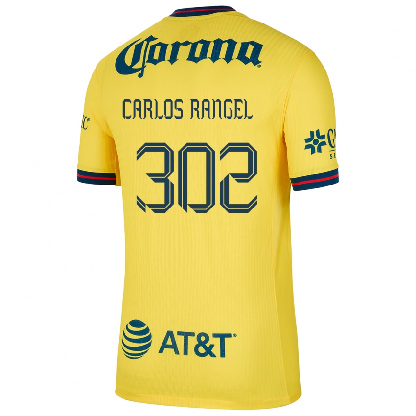 Niño Camiseta Juan Carlos Rangel #302 Amarillo Azul 1ª Equipación 2024/25 La Camisa