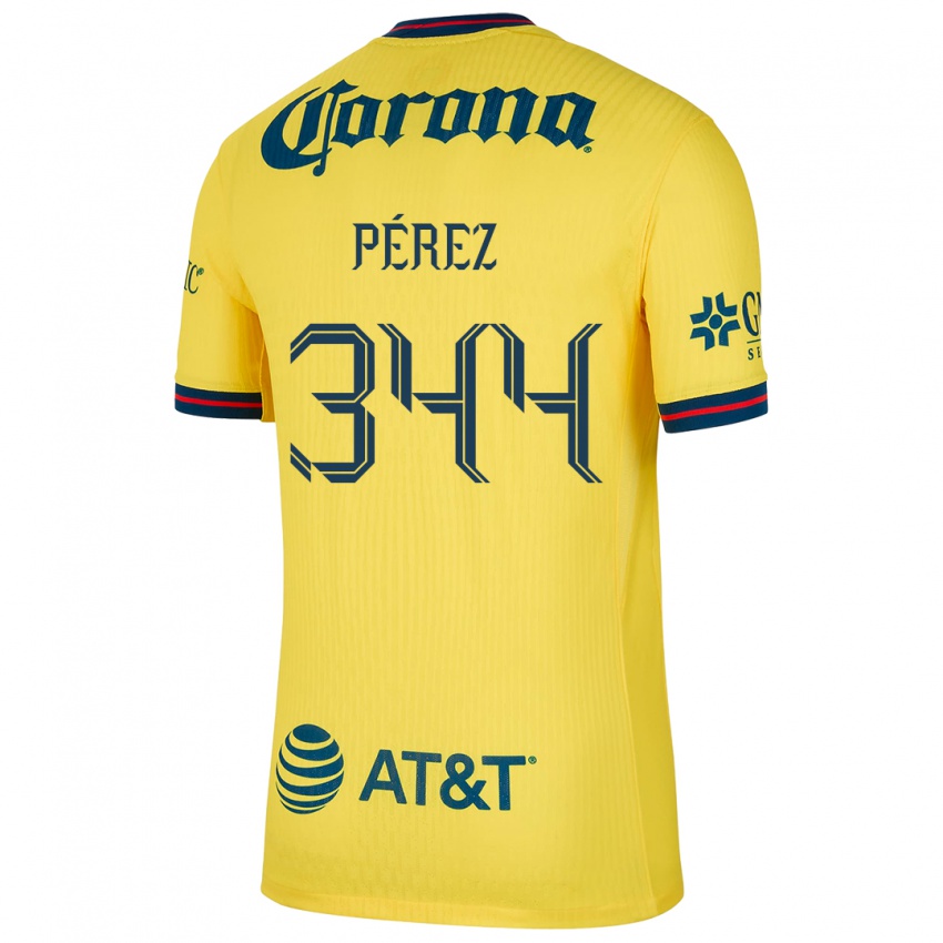 Niño Camiseta Froylan Pérez #344 Amarillo Azul 1ª Equipación 2024/25 La Camisa