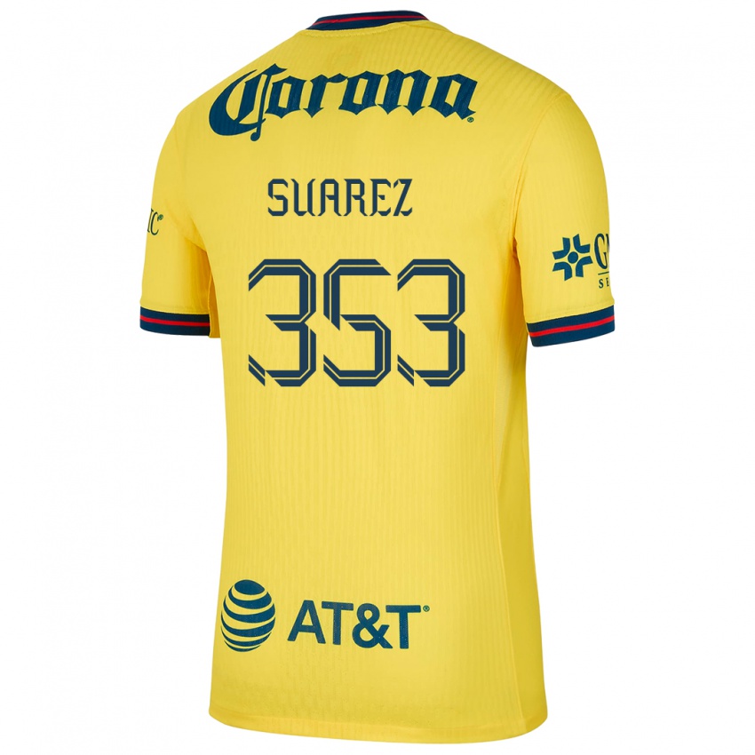 Niño Camiseta Irwin Suarez #353 Amarillo Azul 1ª Equipación 2024/25 La Camisa