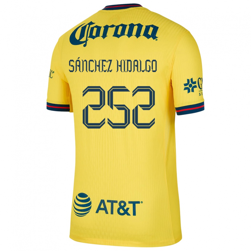 Niño Camiseta Horacio Sánchez Hidalgo #252 Amarillo Azul 1ª Equipación 2024/25 La Camisa