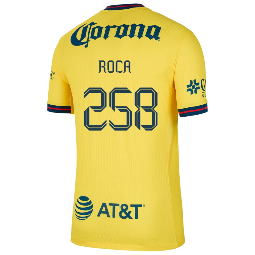 Niño Camiseta Juan Roca #258 Amarillo Azul 1ª Equipación 2024/25 La Camisa