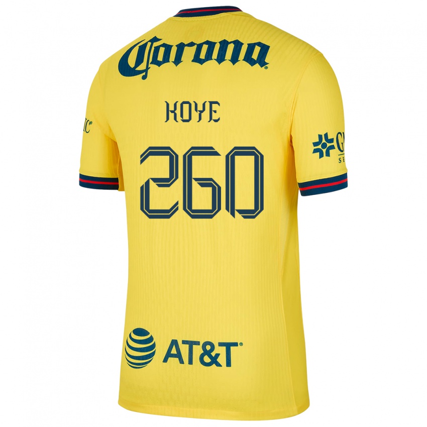 Niño Camiseta Julián Koye #260 Amarillo Azul 1ª Equipación 2024/25 La Camisa