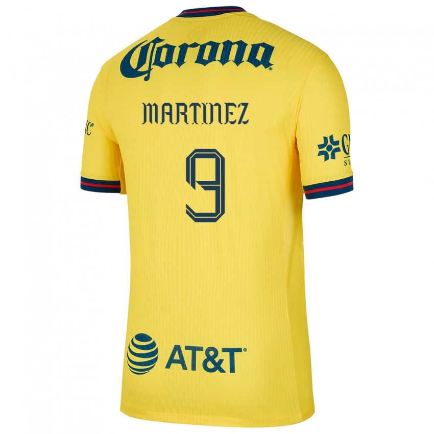 Niño Camiseta Katty Martinez #9 Amarillo Azul 1ª Equipación 2024/25 La Camisa