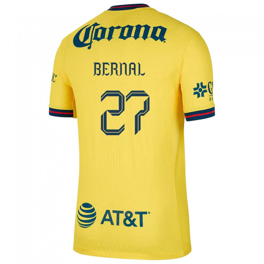 Niño Camiseta Mayra Pelayo Bernal #27 Amarillo Azul 1ª Equipación 2024/25 La Camisa