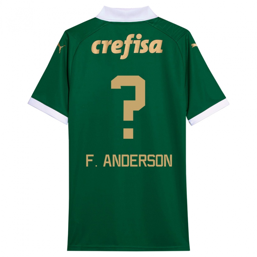 Niño Camiseta Felipe Anderson #0 Verde Blanco 1ª Equipación 2024/25 La Camisa