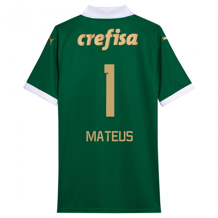 Niño Camiseta Mateus #1 Verde Blanco 1ª Equipación 2024/25 La Camisa